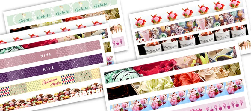 Etichette adesive Chiudi Vaschetta gelato