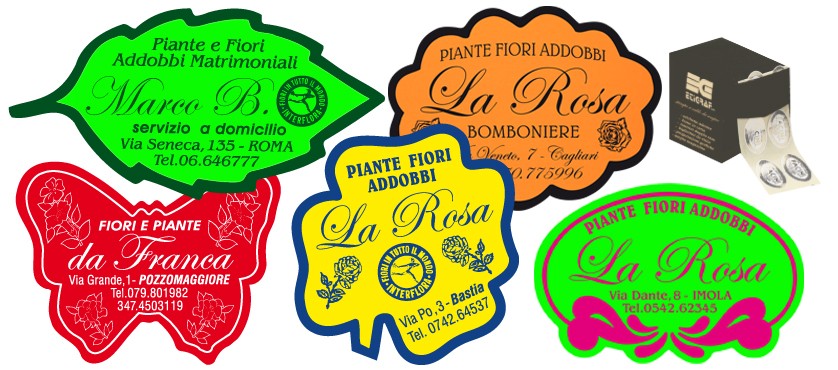 Etichette adesive in carta Fluorescente e Colorata