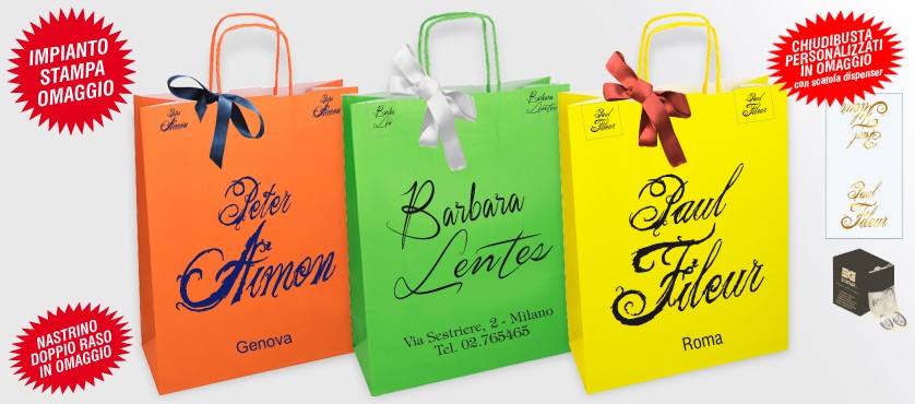 Shopper carta Kraft colorata