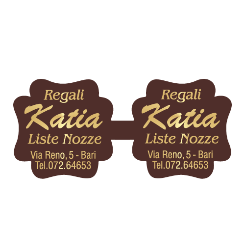 Etichette adesive personalizzate per bomboniere e confetterie mm 43X20 (cod.18H)