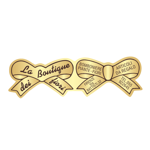 Etichette adesive personalizzate per bomboniere e confetterie mm 48X14 (cod.19H)