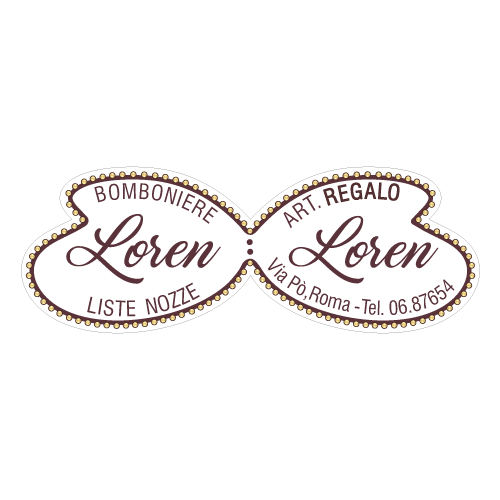 Etichette adesive personalizzate per bomboniere e confetterie mm 47X17 (cod.2H)