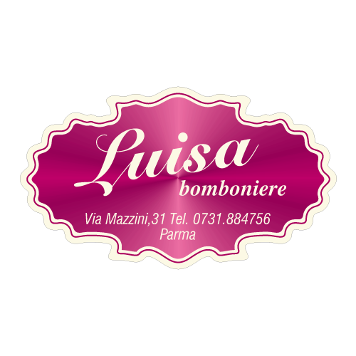 Etichette adesive personalizzate per bomboniere e confetterie mm 46X27 (cod.35H)