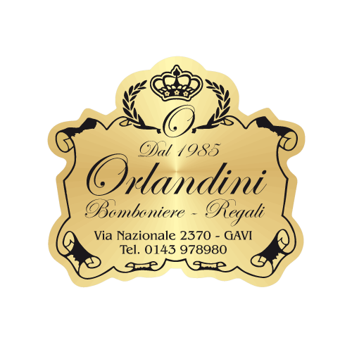 Etichette adesive personalizzate per bomboniere e confetterie mm 44X39 (cod.39H)