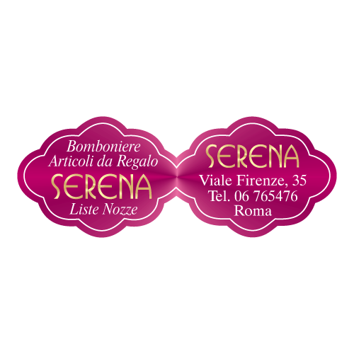 Etichette adesive personalizzate per bomboniere e confetterie mm 49X18 (cod.5H)