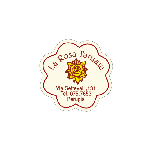 Etichette adesive personalizzate per bomboniere e confetterie mm 29X29 (cod.87H)