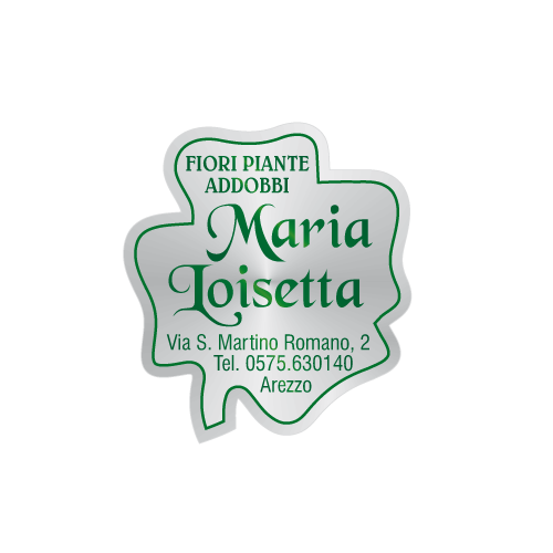Etichette adesive personalizzate per fioristi, fiorai e vivaisti mm 32x34 (cod.10G)
