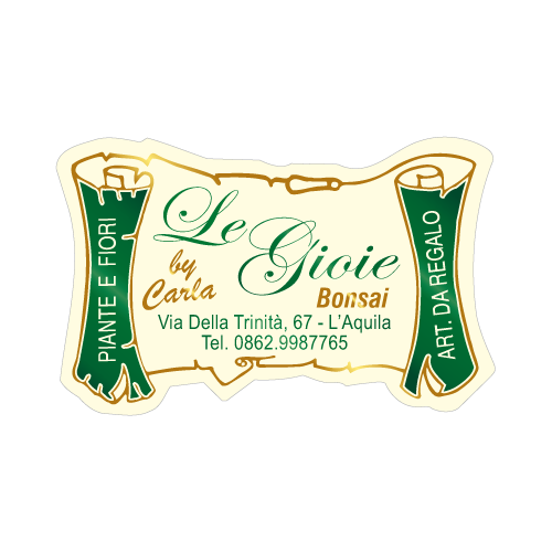 Etichette adesive personalizzate per fioristi, fiorai e vivaisti mm 55x37 (cod.13G)