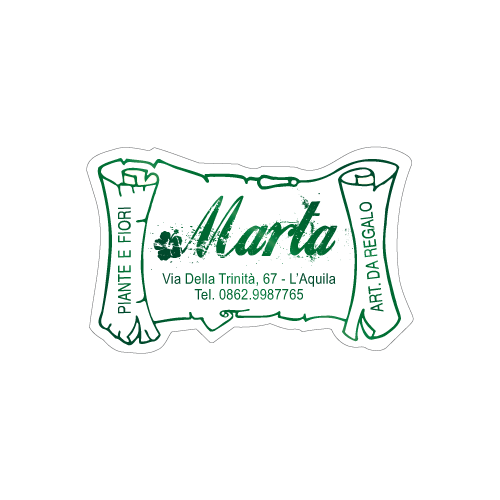 Etichette adesive personalizzate per fioristi, fiorai e vivaisti mm 43x29 (cod.14G)