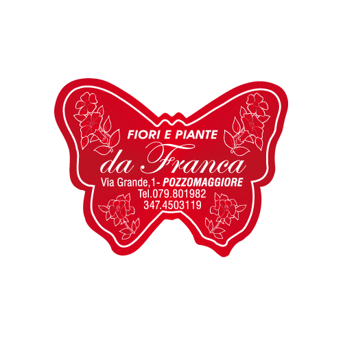 Etichette adesive personalizzate per fioristi, fiorai e vivaisti mm 45x34 (cod.17G)